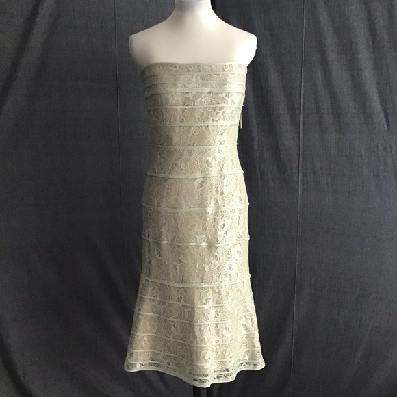 light green strapless dress